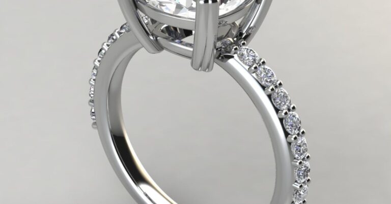 3 carat cushion cut moissanite ring