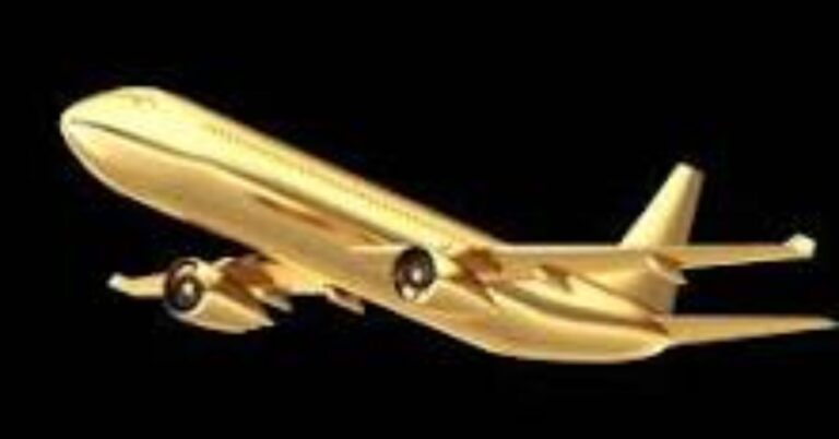 gold airplane