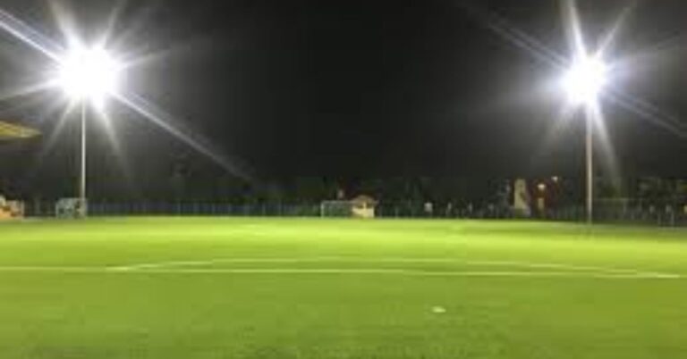 occer field with lights